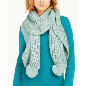 Charter Club Ruffle-Knit Boa Scarf Green